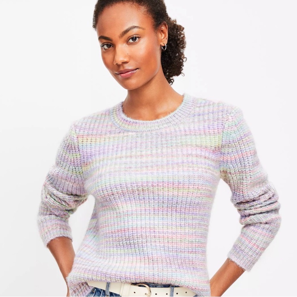 NWT Loft pastel striped sweater
